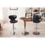 Siège pivotant gris réglable avec base, 2 sièges en similicuir à 360 degrés pour le salon, le bar, le bureau, le revêtement extérieur, le siège, les coussins, le bureau-1090301083