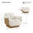 Modern Swivel Accent Chair with Ottoman-Chenille-122566636