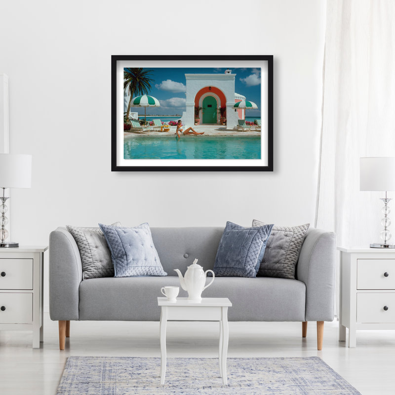 Summer Stillness Shadowbox Fashion Print by Oliver Gal, Black Frame, 15 x 10, 37.5"H x 25.5"W, White Shadowbox