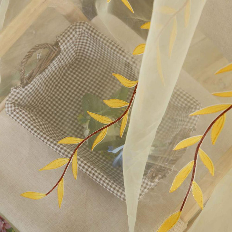 Altino Semi Sheer Curtain Single Panel, 39" W x 78" L, Yellow