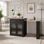 Table de comptoir extensible avec roues, table de bar avec prise de courant intégrée, armoire à vin de ferme avec tiroirs double-face, convient-133652464