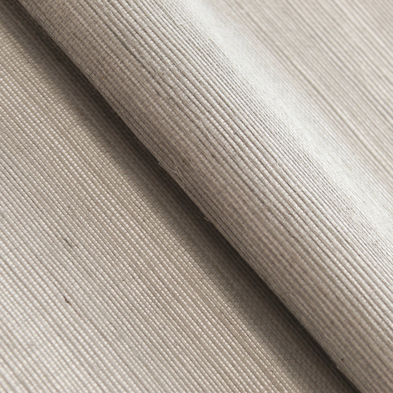 Sisal Monochromatic Authentic Grasscloth Wallpaper, Taupe/Silver