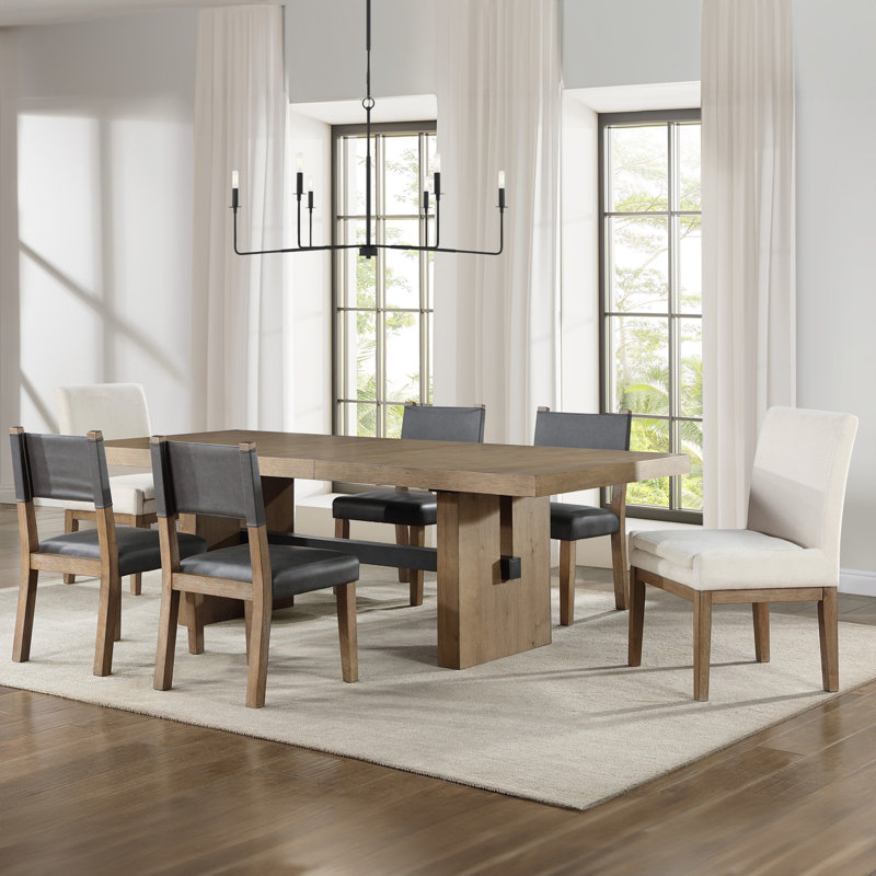 Ensemble repas pour 6 personnes Rickye, Brun, Gris / Blanc