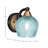 Allexus Wall Sconce Brushed Nickel Finish 6" Turquoise Glass-1873544529-1873544528