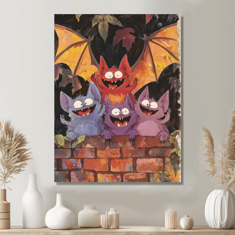 Emerald Twilight Shadows Bats III - chauve-souris en métal, impression sur métal moderne, H 32 po x l 24 po x P 0,84 po