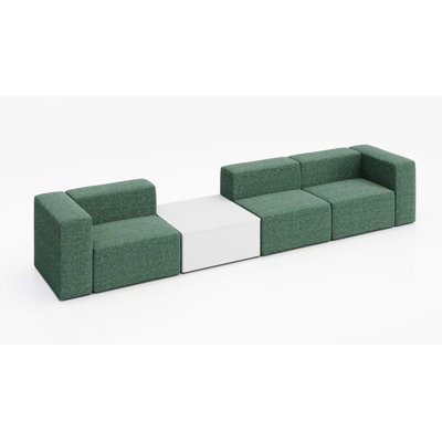 Canapé pour 3 personnes avec table d'appoint en tissu
