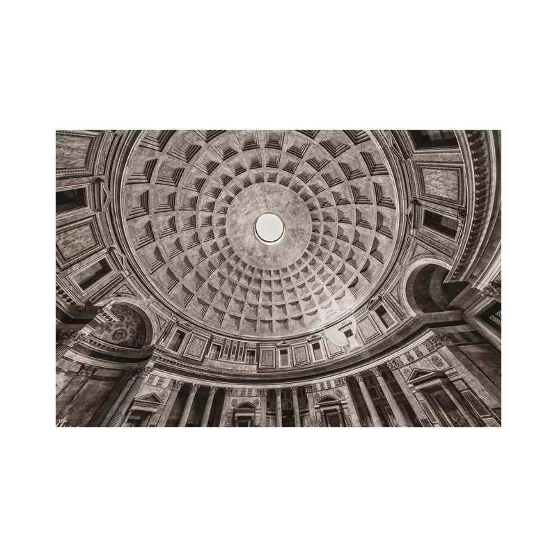 Italy, Pantheon 1 Piece Wrapped Canvas Wall Art, 101.6 cm H x 66.04 cm W