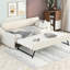 Lit de jour simple beige avec couchette pliable et fonction de charge - élégant