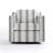 Bronnen Big And Wide Upholstered Striped Gray Cushion Swivel Armchair with Removable Back and Seat Cushion (Set of 2)-114628037