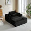 Méridienne moderne en velours côtelé avec repose-pieds amovible 62,5 po Modern-1862757506