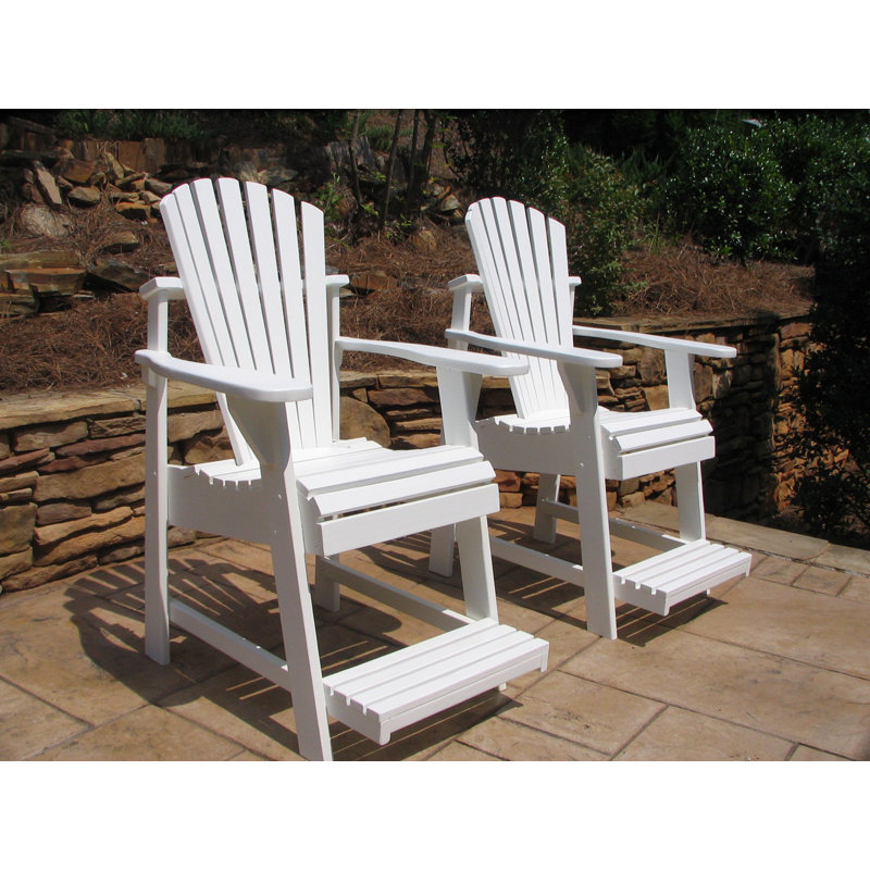 Weathercraft Classic USA-Made Adirondack Balcony/Pub Chair – 14 Sherwin-Williams Finish Colors, Elevated Outdoor Seating with Built-In Footrest