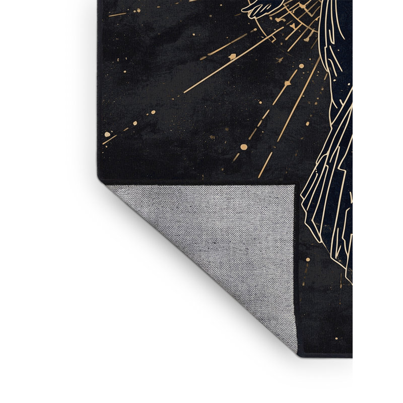 Tapis gris délavé à la machine Oryry, 8 x 12
