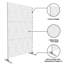 Pacifa Series 6 ft. H x 4 ft. W Leave Pattern Metal Privacy Screen With Wider Feet-94329044