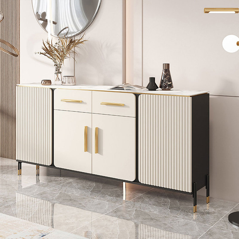 Buffet en bois manufacturé Modern White, 70.87