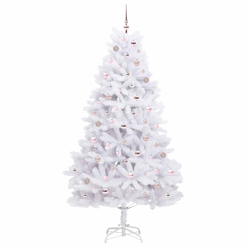Lighted Artificial Christmas Tree, 6.89' H, Pink