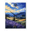 Horloge murale moderne lavande sur un ciel serein-931988465