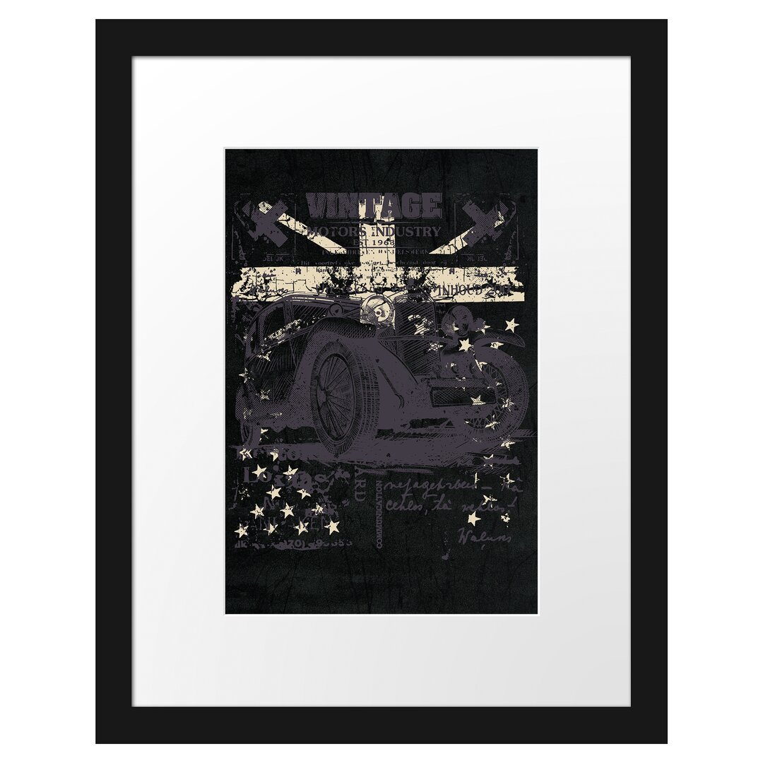 Gerahmtes Poster Vintage Black