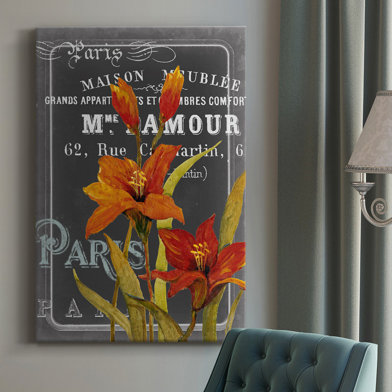 «Chalkboard Paris I», impression sur toile tendue, L 12 po x H 18 po