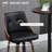 Homcom Bar Height Bar Stools, Pu Leather Swivel Barstools With Footrest And Tufted Back, Set Of 2