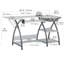 Table de couture 56,75 po x 23,5 po avec plateforme pour machine à coudre