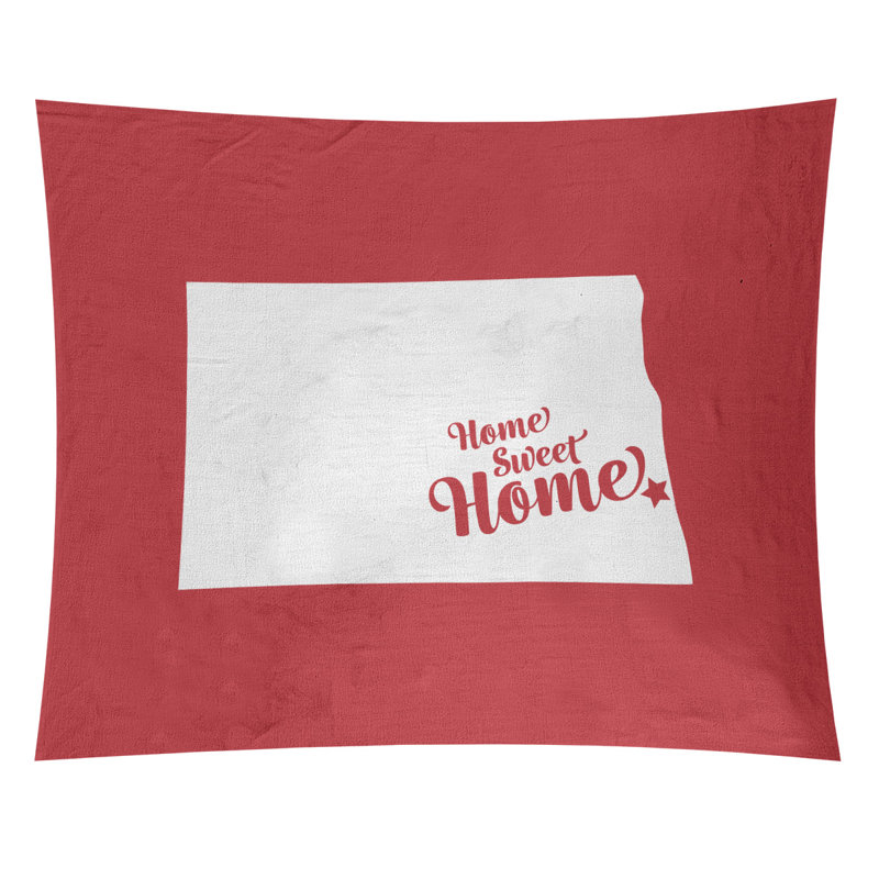 Tapisserie Home Sweet Fargo, H 27,5 po x l 37,5 po, Rouge