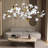 Ceramic Ginkgo Leaves Chandelier Lighting D39"
