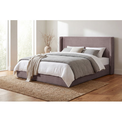 Nordic Upholstered Wingback Bed