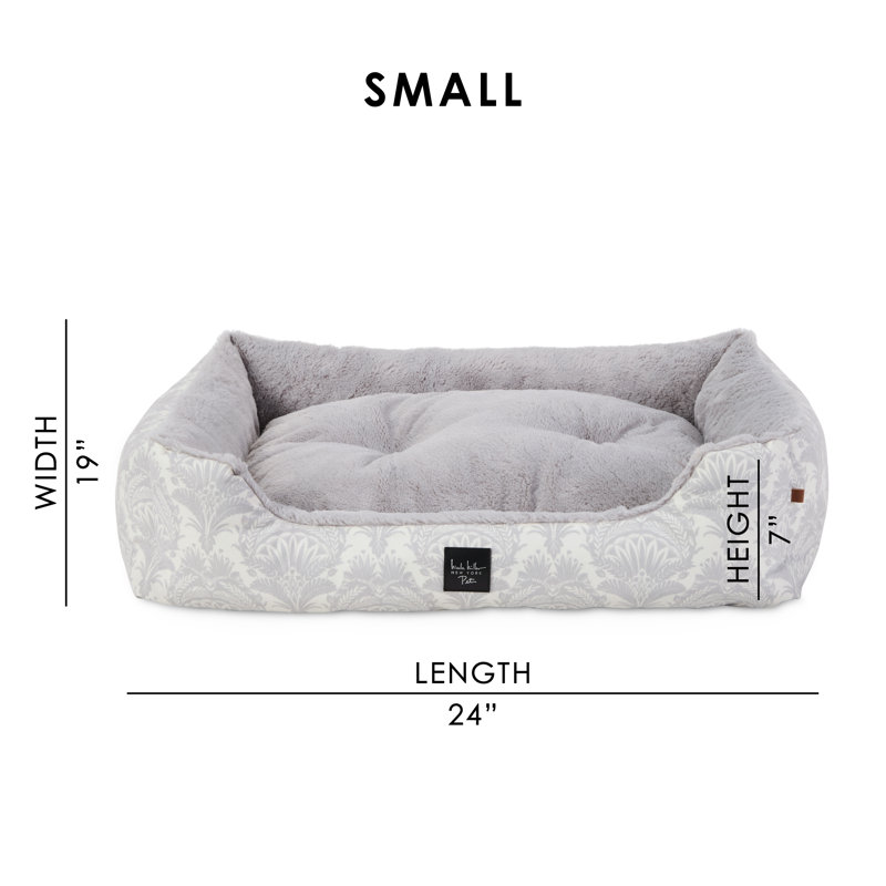 NICOLE MILLER New York Pet Lit pour animal de compagnie, Gris, H 7,09 po x l 6,3 po x P 23,5 po