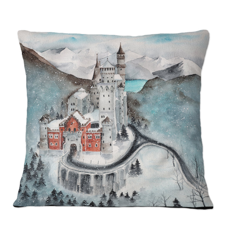 Coussin historique à imprimé Mid-Century, 16 po x 16 po