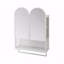 Armoire à miroir à double arche 23,62 po, armoire à pharmacie 2 portes, armoire murale en métal avec tablettes réglables et porte-serviettes, armoire à miroir avec rangement-1129931943