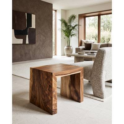 Table de bout en bois massif Waterfall