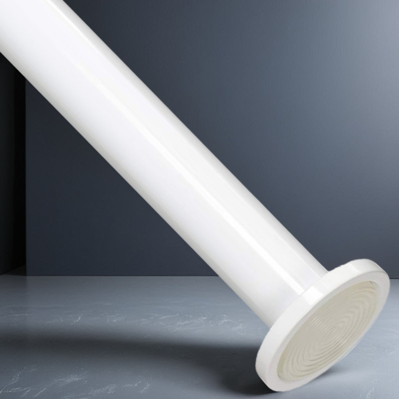 Tringle à rideaux à tension de ressort robuste - Installation réglable sans outil pour la douche, les fenêtres et les portes - Finition antirouille avec embouts en caoutchouc antidérapants