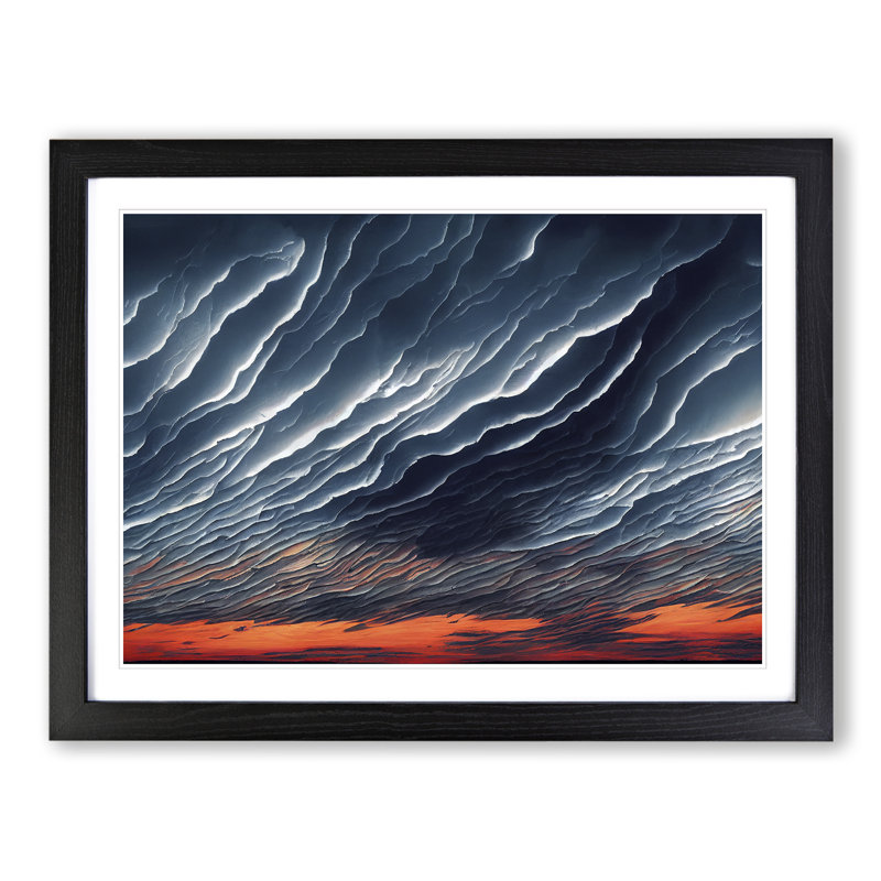 Storm Cloud Sunset - Framed Print, Black Framed, 34cm H x 46cm W x 2cm D