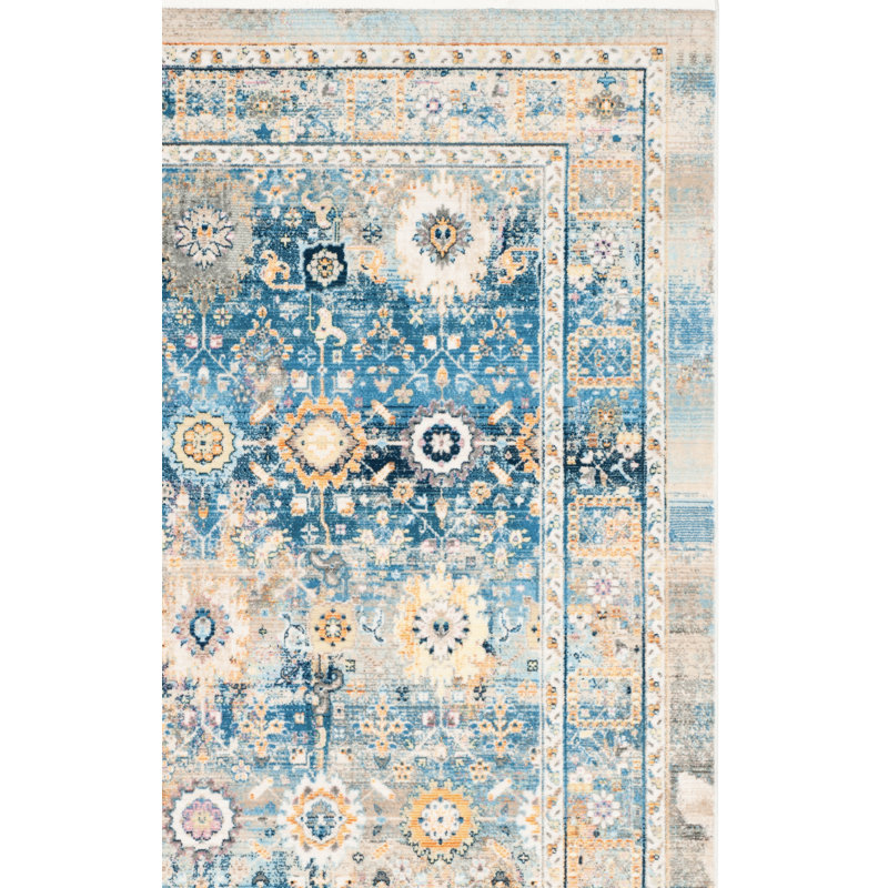 Emberlin Performance Oriental Rug, Square 6'7"