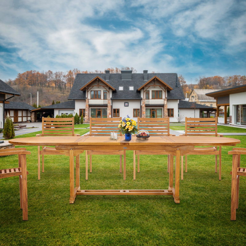 Bauman Outdoor Oval Teak Dining Table