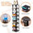 5 Tiers Shoe Rack Organizer For Closet Shoe Holder Storage Narrow Plastic Vertical, Free Standing Shoe Rack Shelf For Entryway Stackable Stability Diy, Black