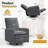 Recliner Chair, Swivel Recliners With Pillows, Small Rocker Recliner For Small Space, Manual Recliner With Side Pockets-2106710147