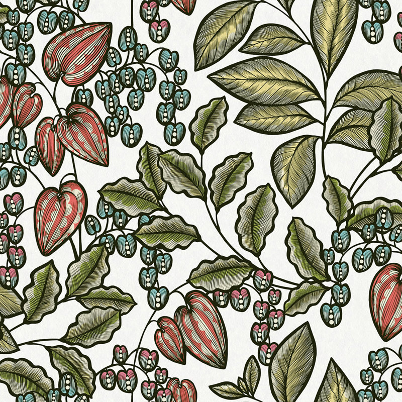 Rouleau de fleurs Leif, Blanc