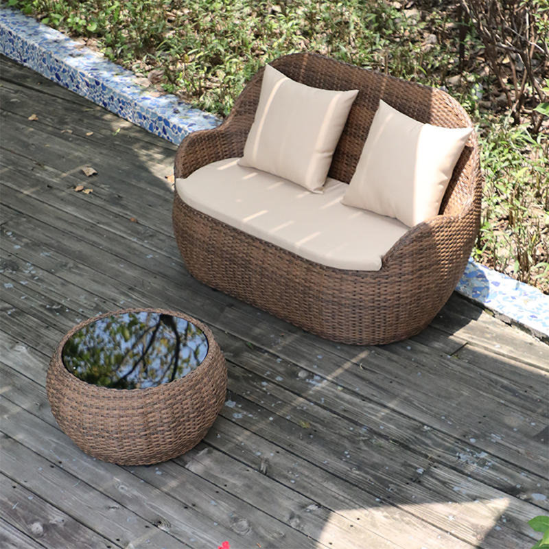 Daiva Wicker 2 - Person Patio Conversation Set with Cushions