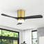 Ventilateur de plafond encastré à 3 pales en bois massif Nicola de 42 po avec télécommande et fonction de minuterie-1663181918