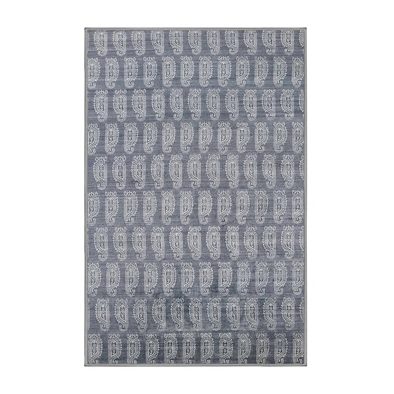 Tapis géométrique gris, Rectangle 7 pi x 10 pi