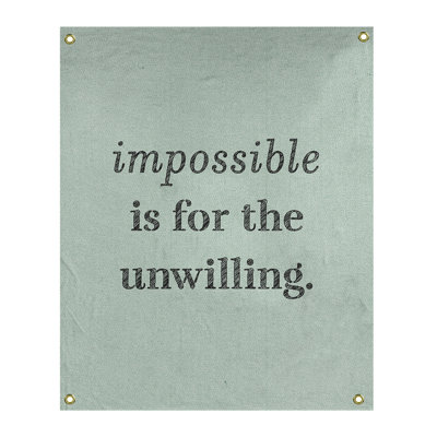 Tapisserie quote « impossible à écrire » en polyester