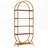 5-Tier Modern Brown Arched Open Bookshelf