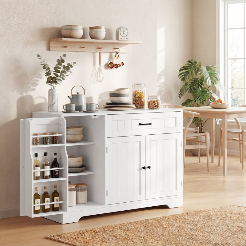 Buffet buffet, petit garde-manger avec porte, Blanc