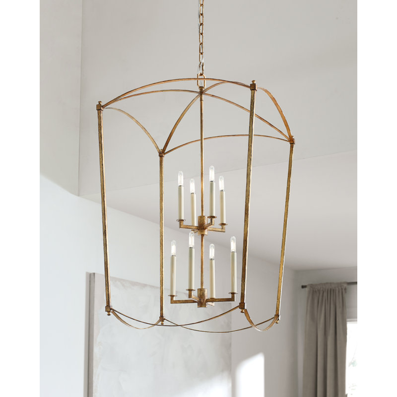 Olive 8-Light Chandelier, Antique Gold