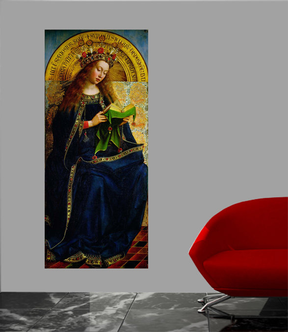 Le retable de Ghent par Jan van Eyck - reproduction d'affiche, H 24 po x l 10,5 po