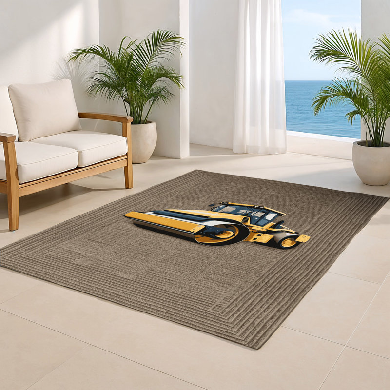 Tapis intérieur et extérieur gris Transport, Rectangulaire 8 pi x 10 pi