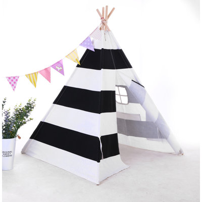 Blue Elephant 121.92cm W x 121.92cm D Indoor Cotton Triangular Play Tent