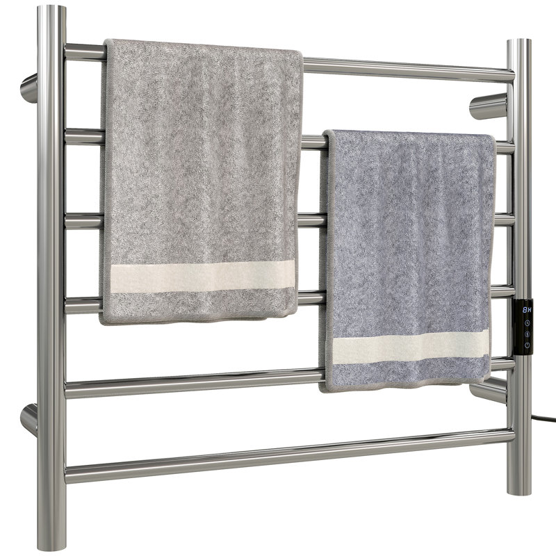 Towel Warmer, Stainless Steel Smart WiFi Heated Towel Rack, Silver