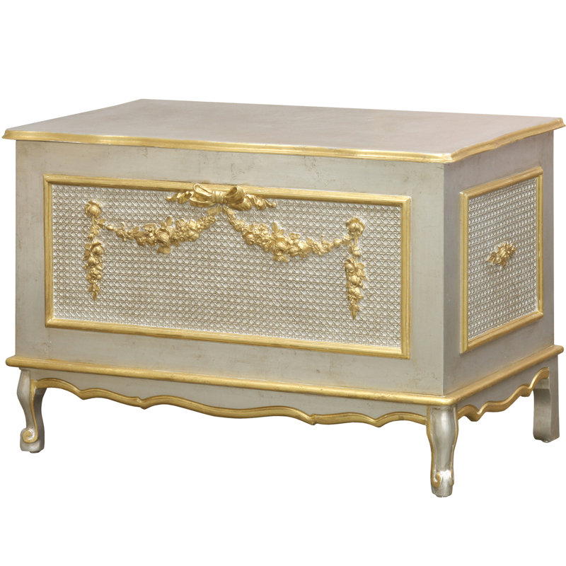 French Toy Chest, Silver/Gold